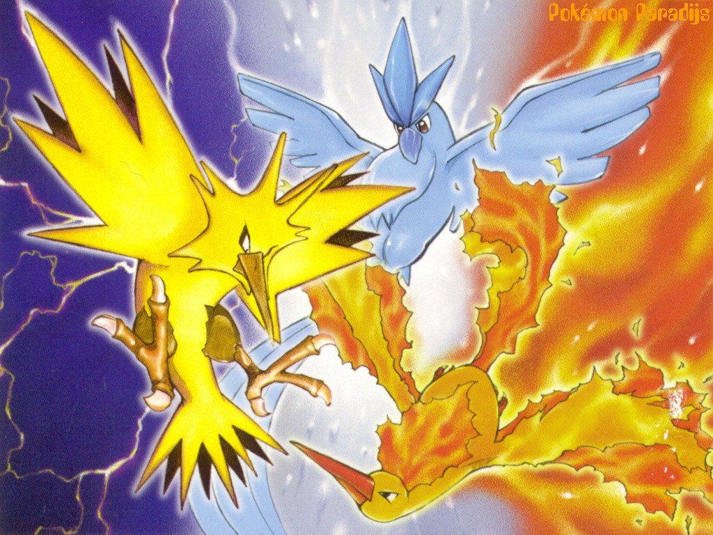 Zapdos,Articuno,Moltres